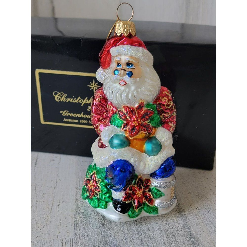 Radko Greenhouse greetings 2000‎ blown glass ornament Xmas